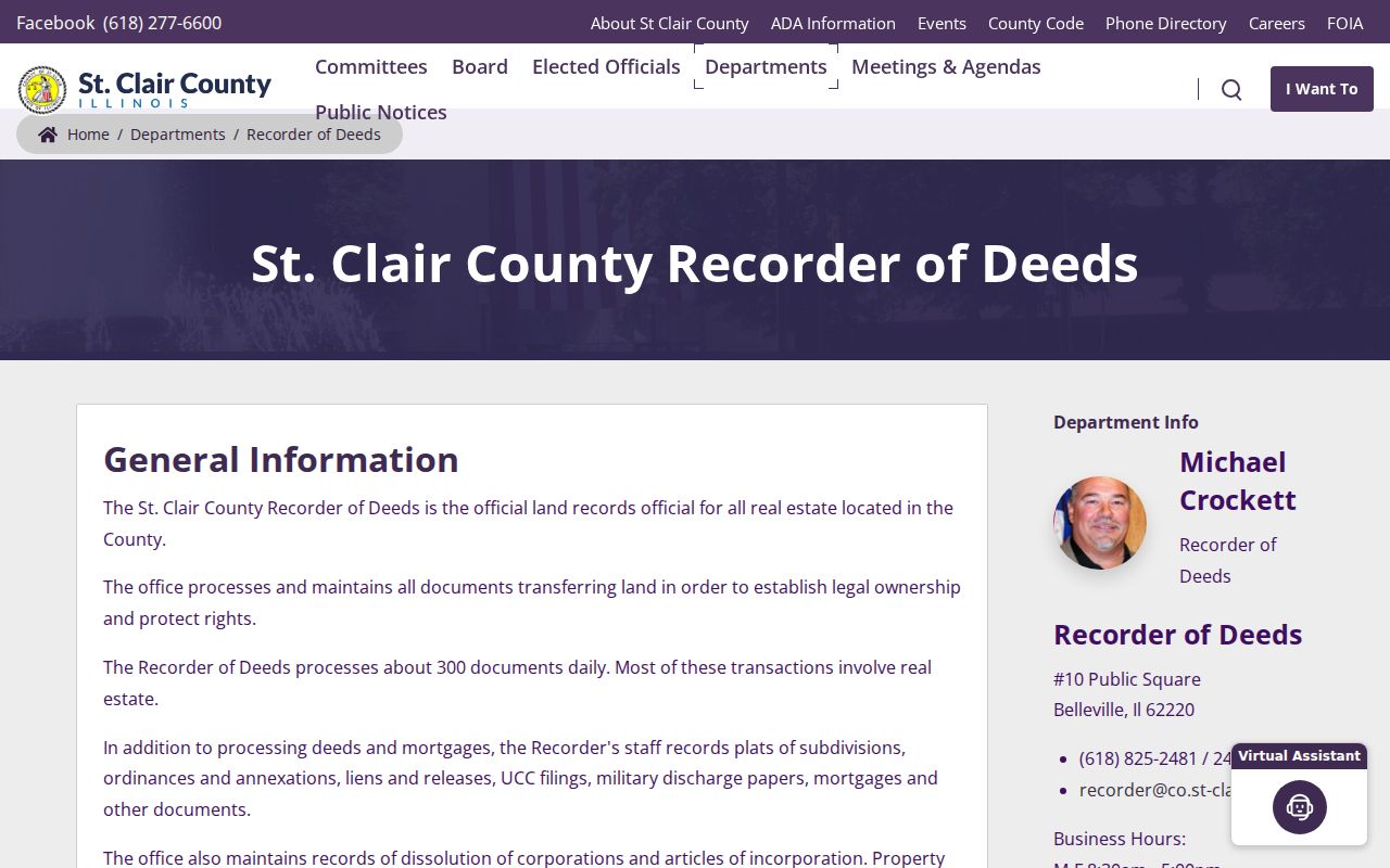 St. Clair County neighbors research through the Recorder of Deeds