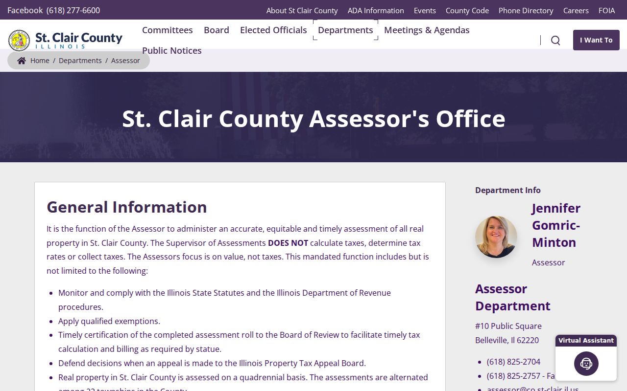 St. Clair County neighbors property research at the County Assessor