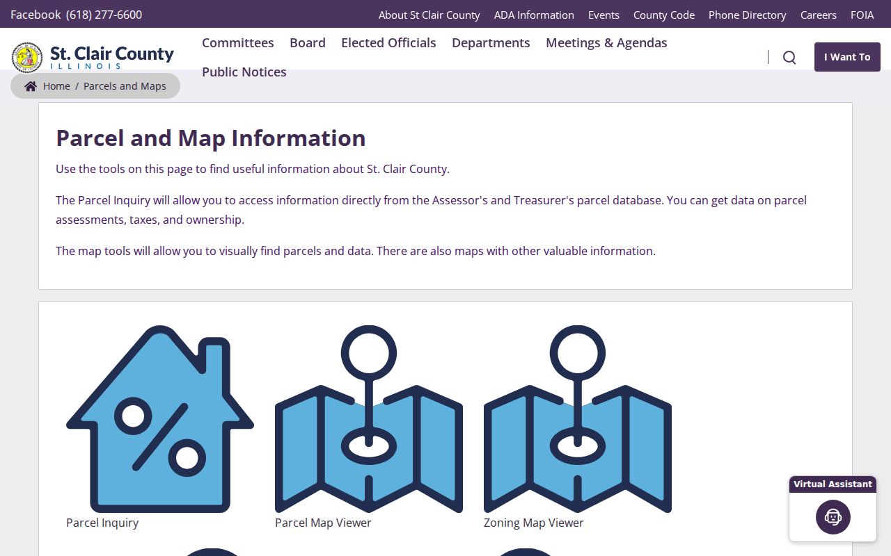 St. Clair County street directory parcels and maps guide